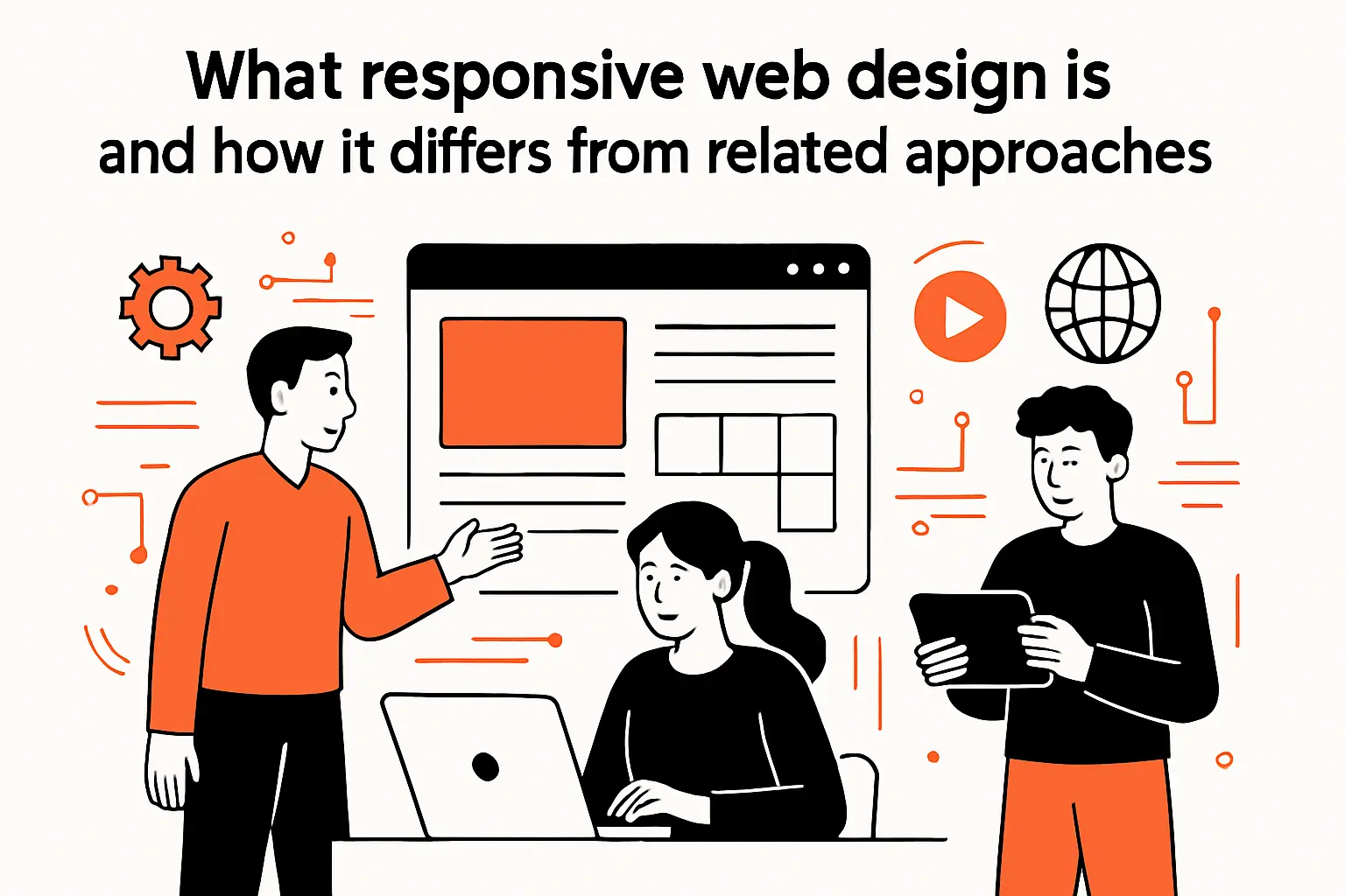 What responsive web design is and how it differs from related approaches
