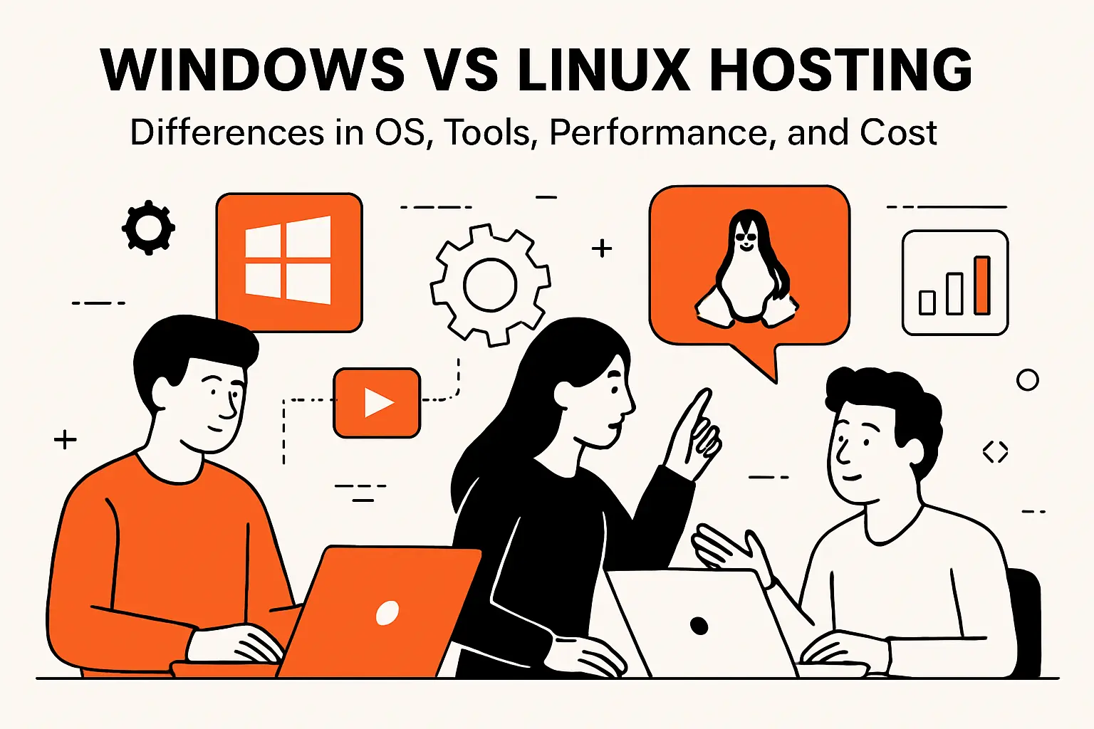 Windows vs Linux Hosting: Differences in OS, Tools, Performance, and Cost