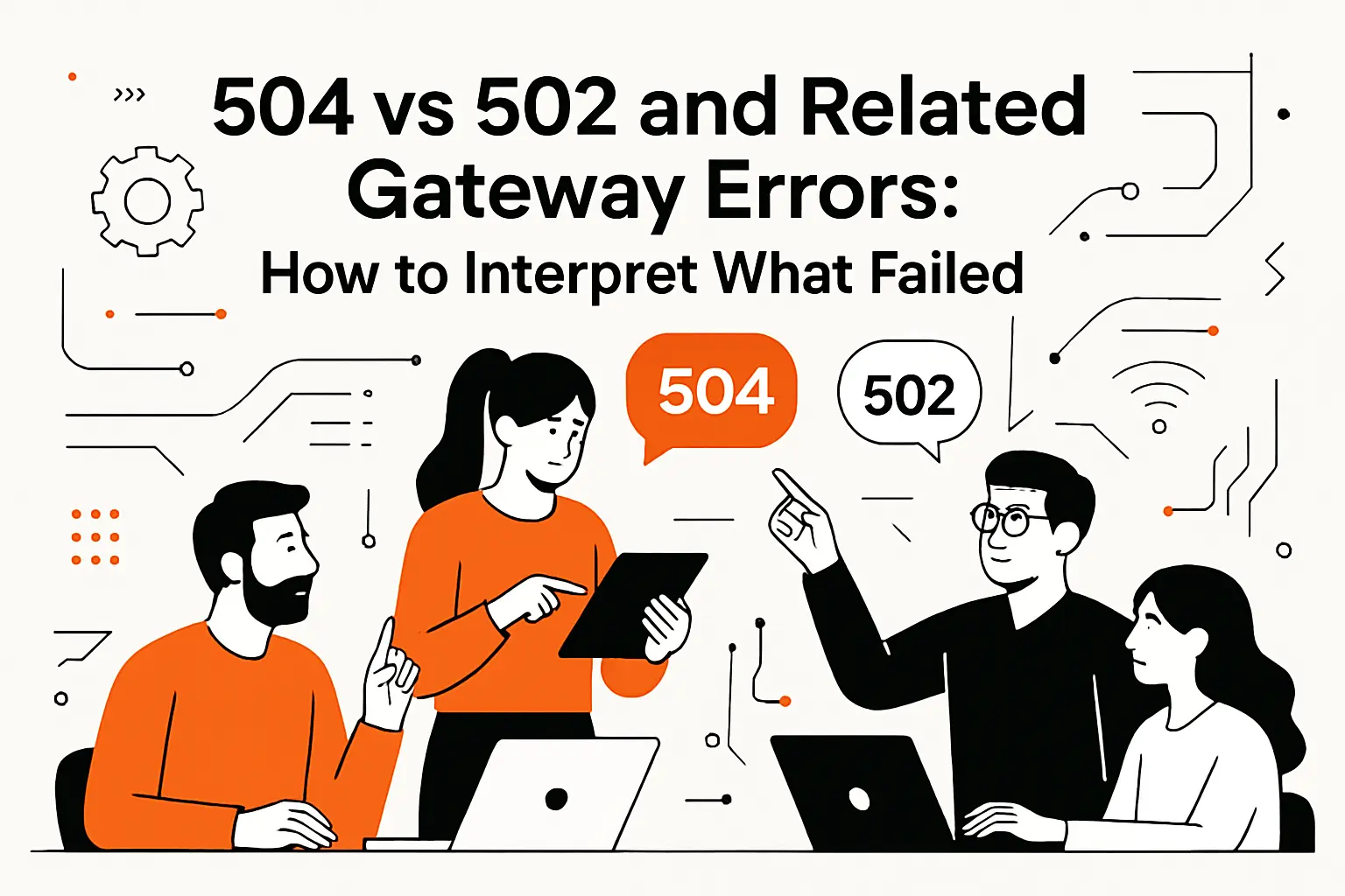 504 vs 502 and related gateway errors: how to interpret what failed