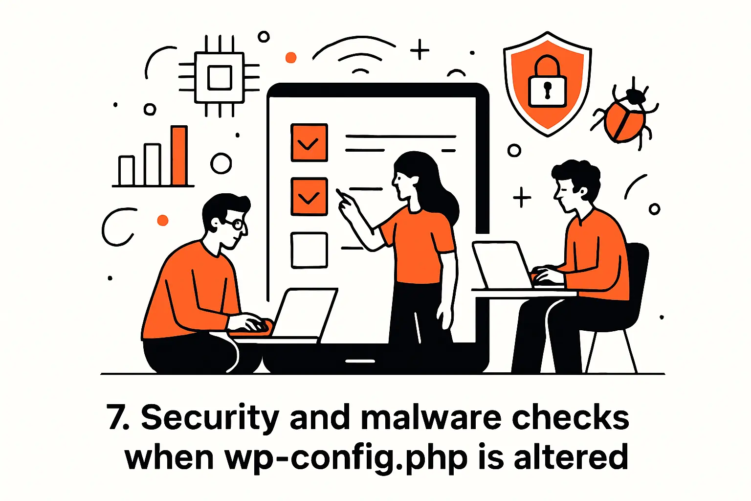 7. Security and malware checks when wp-config.php is altered