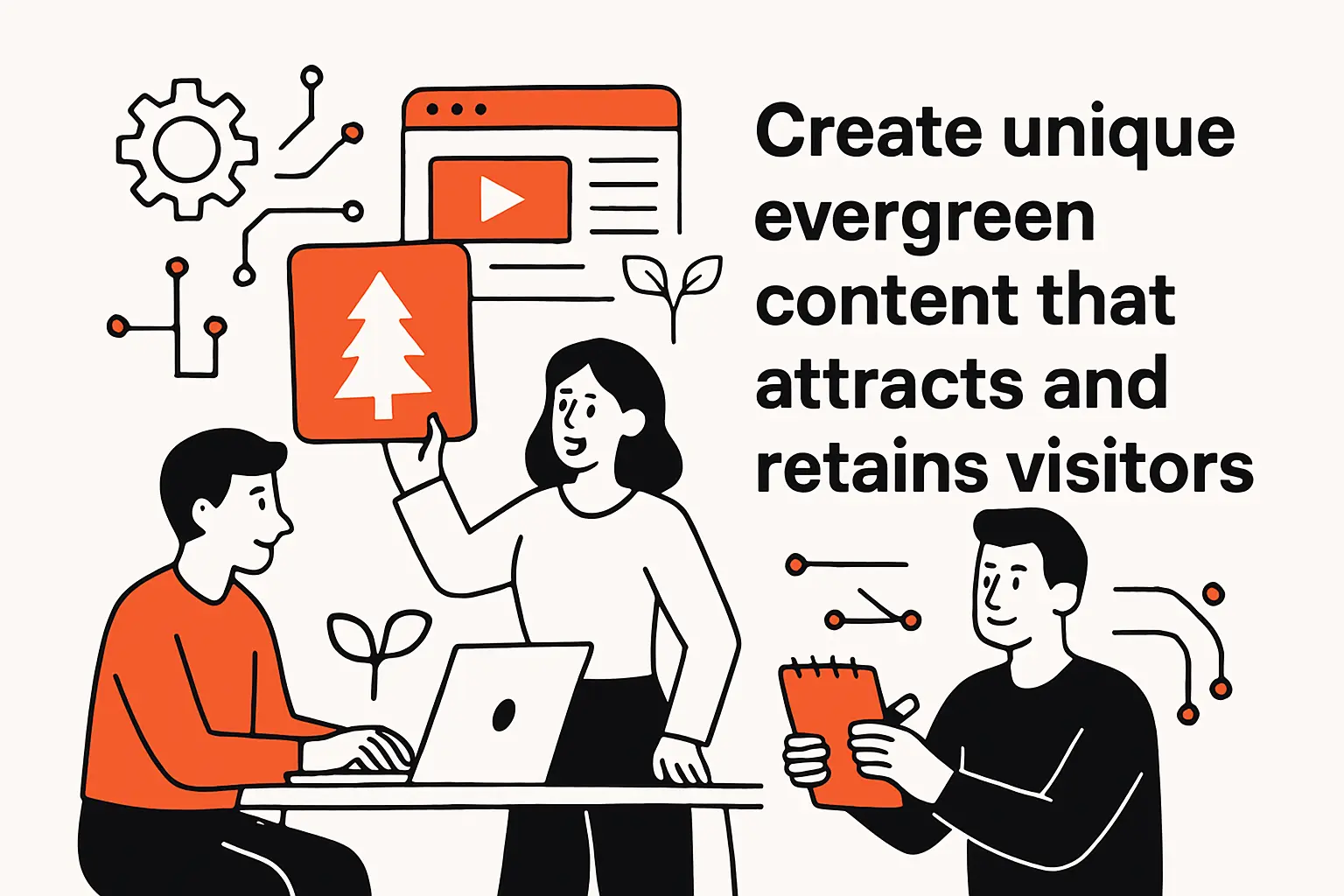 Create unique evergreen content that attracts and retains visitors