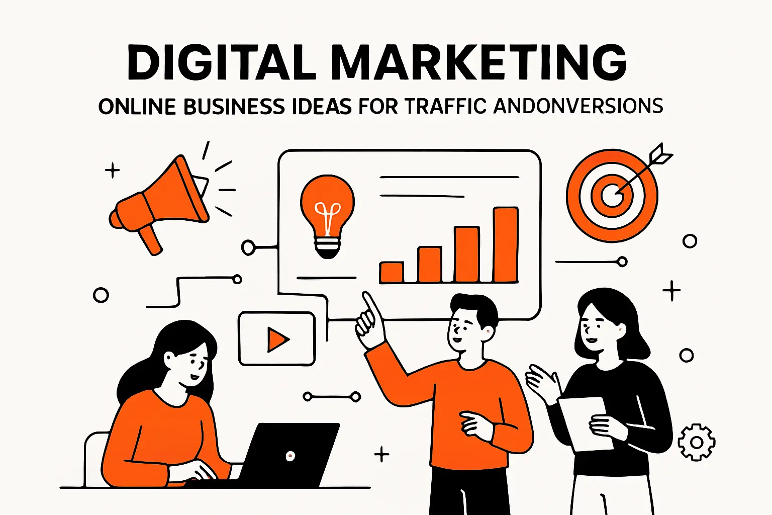 Digital marketing online business ideas for traffic and conversions