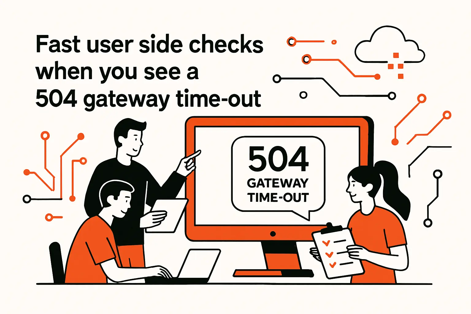 Fast user side checks when you see a 504 gateway time-out