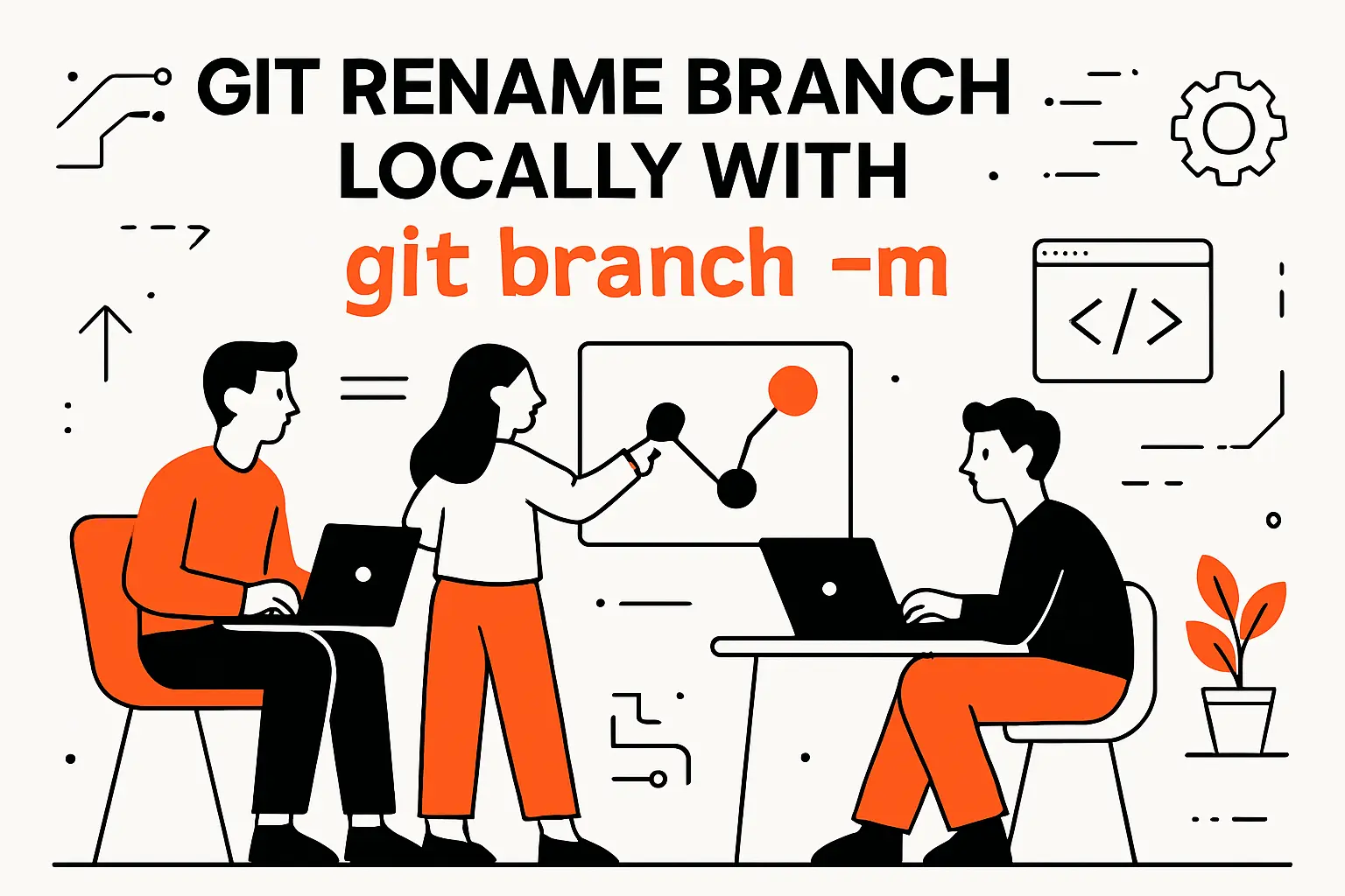 Git rename branch locally with git branch -m
