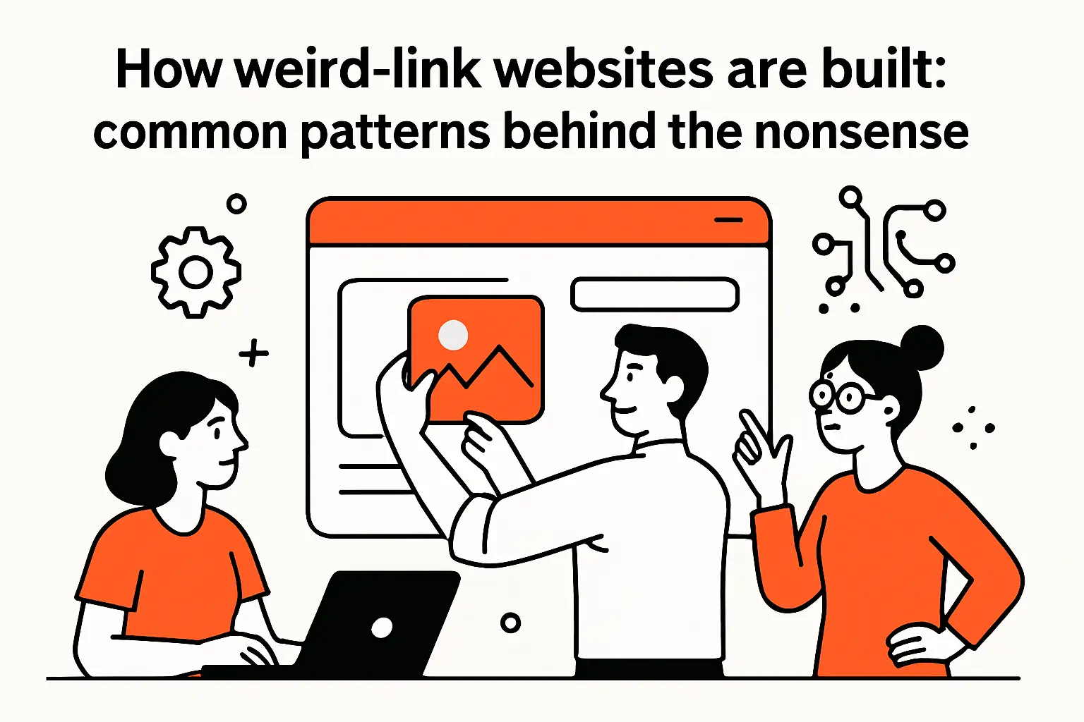 How weird-link websites are built: common patterns behind the nonsense