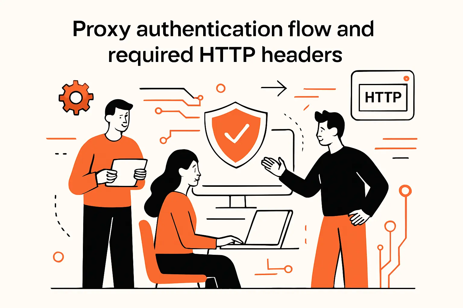 Proxy authentication flow and required HTTP headers