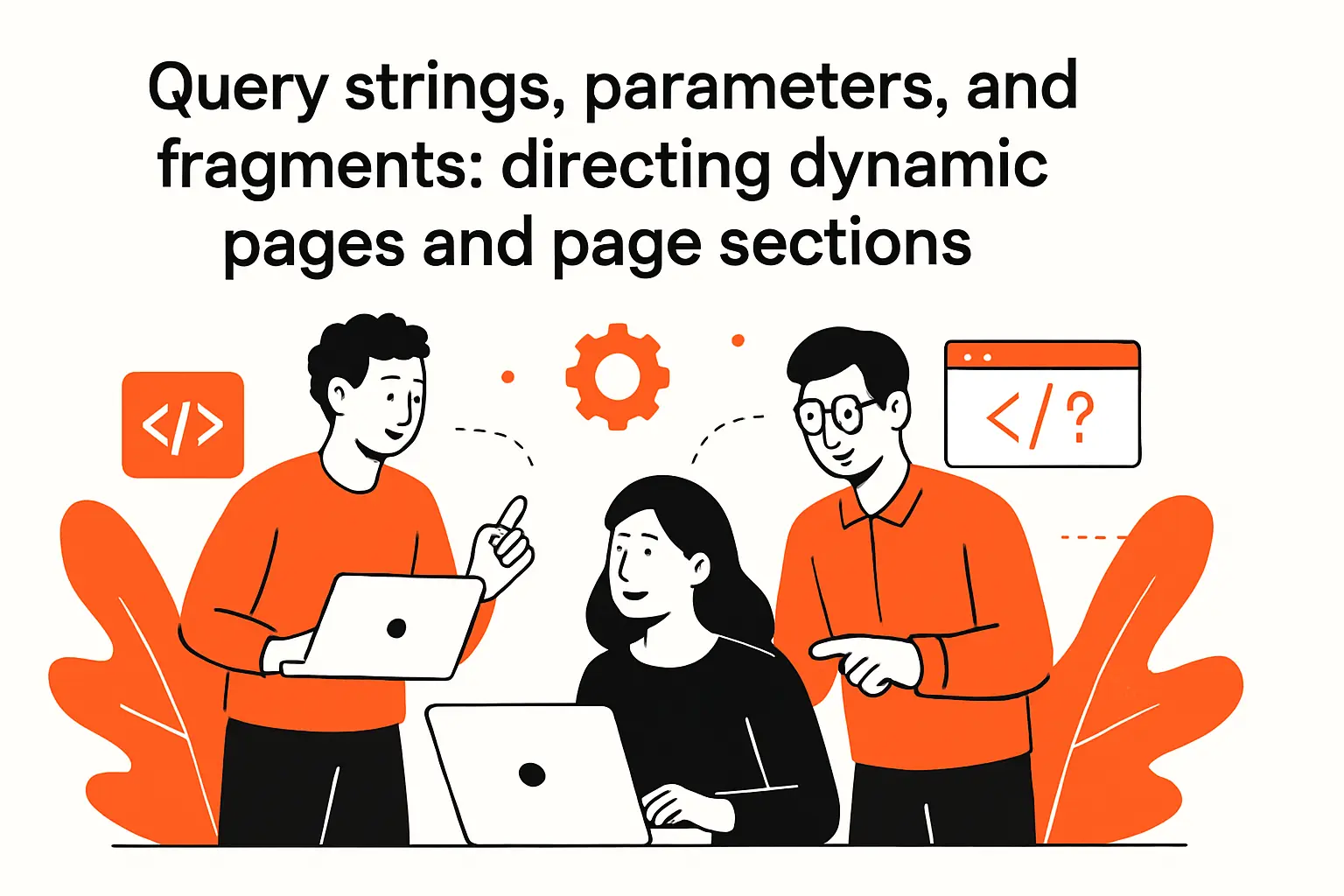Query strings, parameters, and fragments: directing dynamic pages and page sections