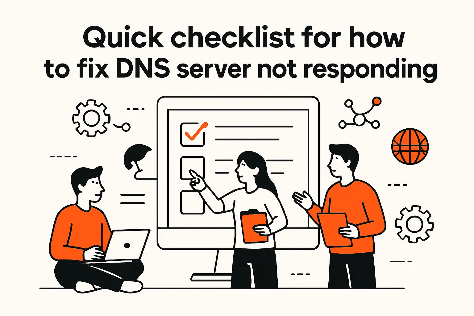 Quick checklist for how to fix dns server not responding