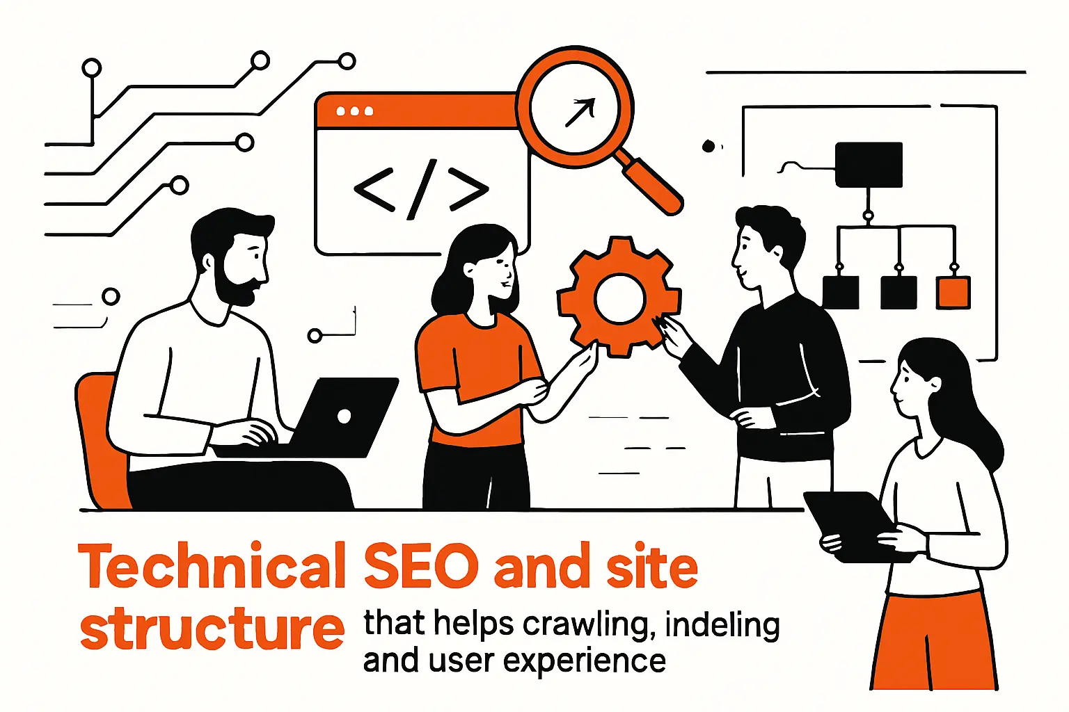 Technical SEO and site structure that helps crawling indexing and user experience