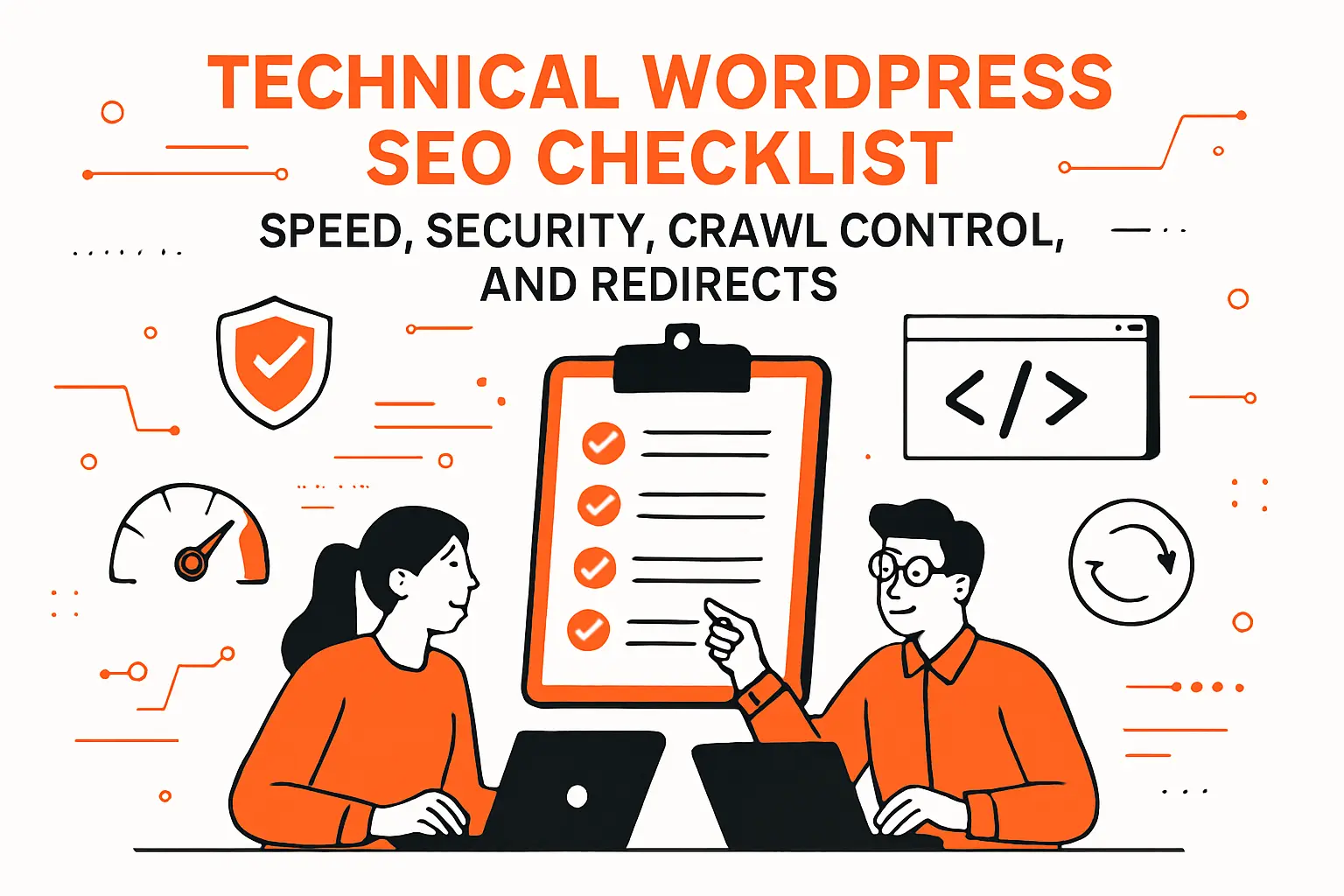 Technical WordPress SEO checklist: speed, security, crawl control, and redirects