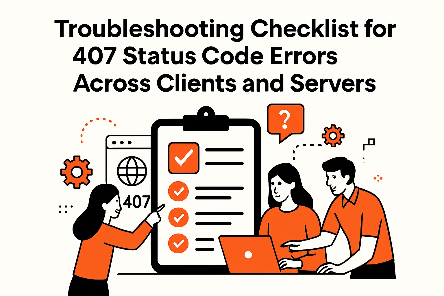 Troubleshooting checklist for 407 status code errors across clients and servers