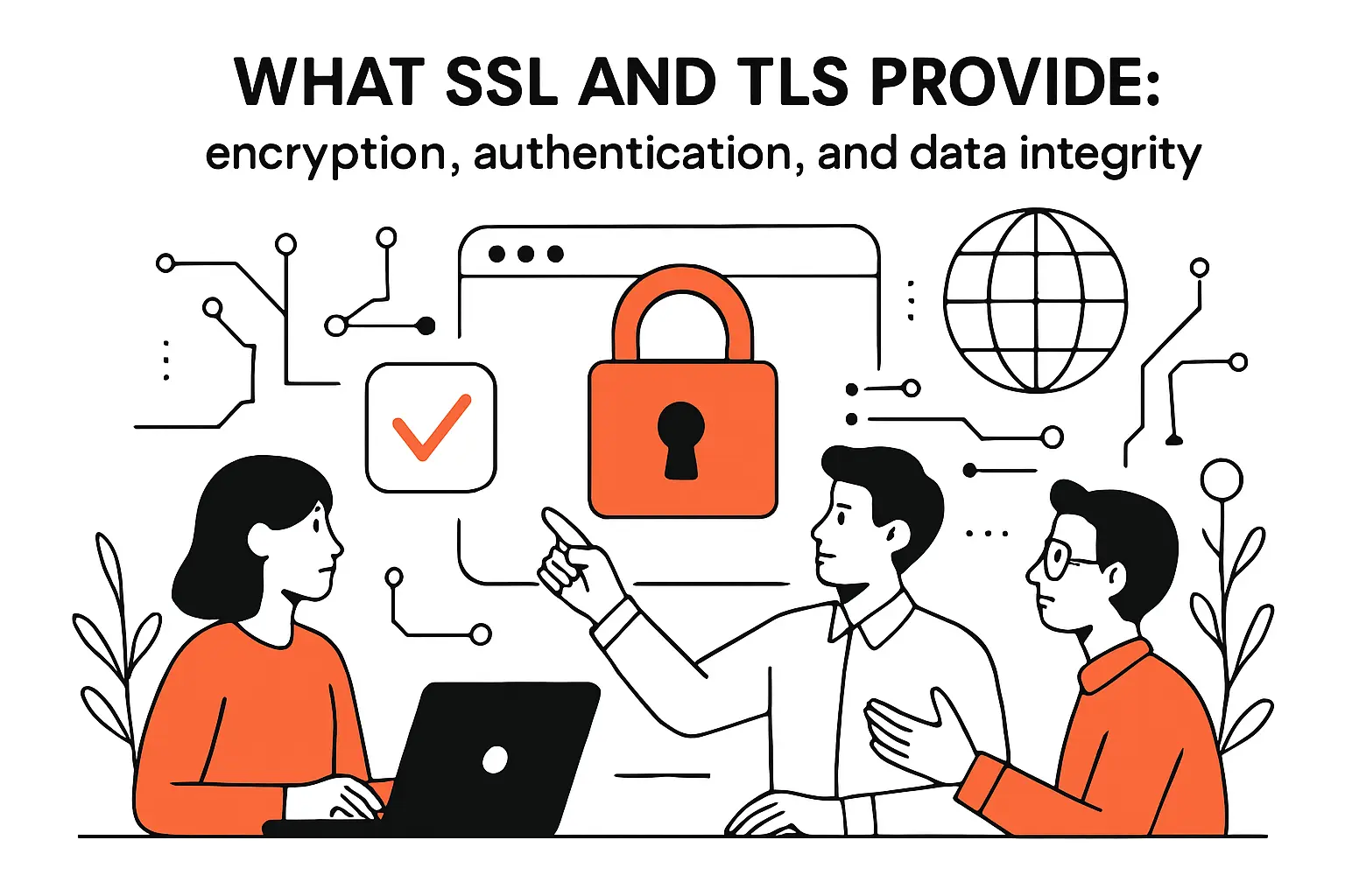 What SSL and TLS provide: encryption, authentication, and data integrity