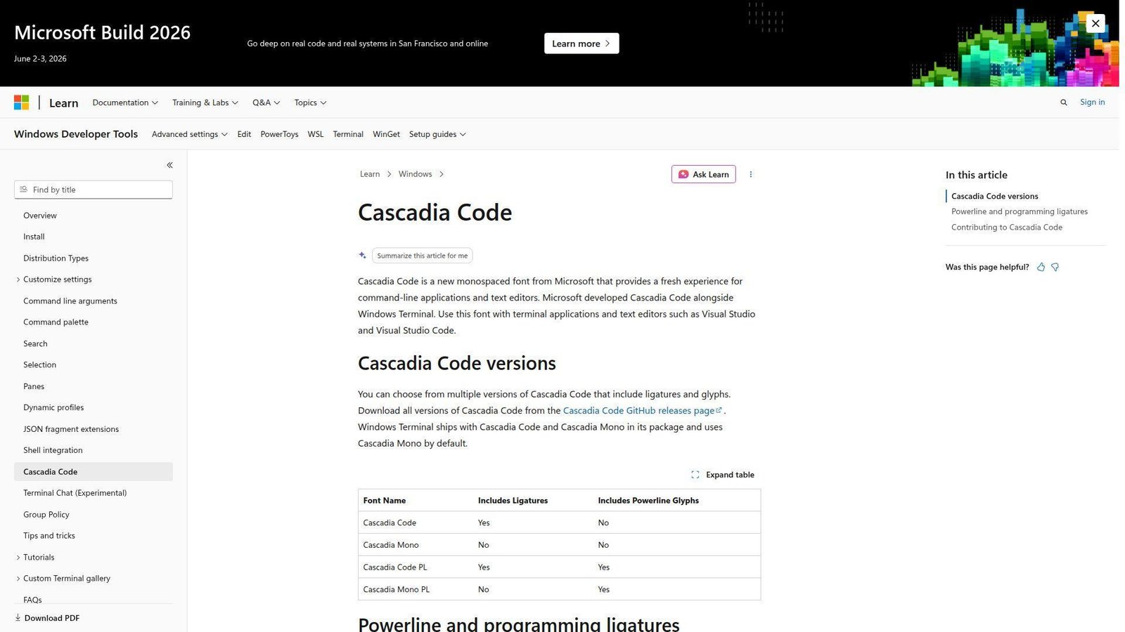 6. Cascadia Code