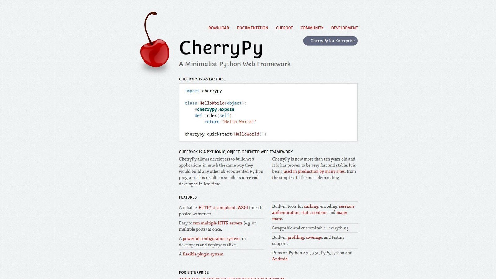 10. CherryPy