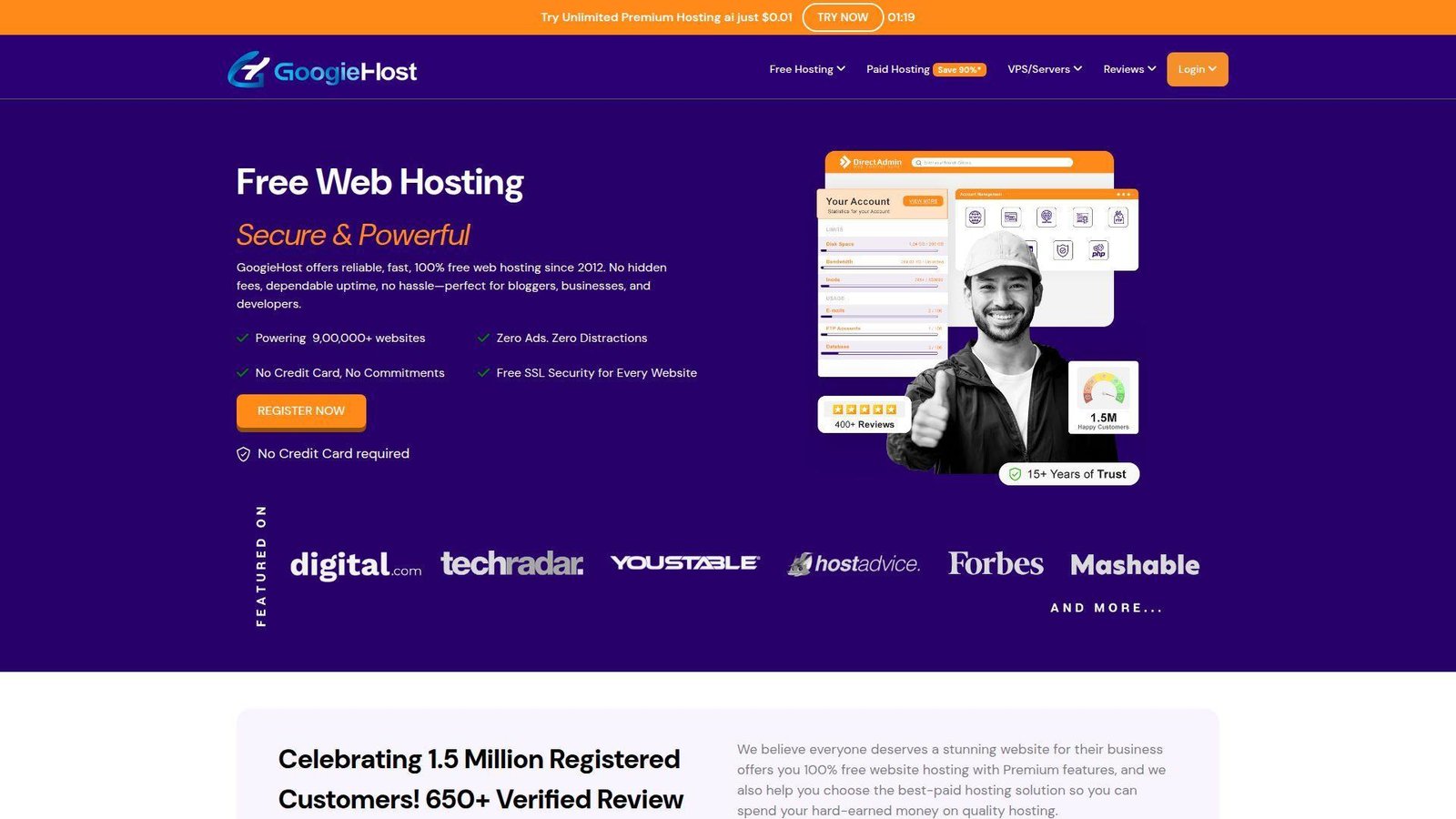 5. GoogieHost