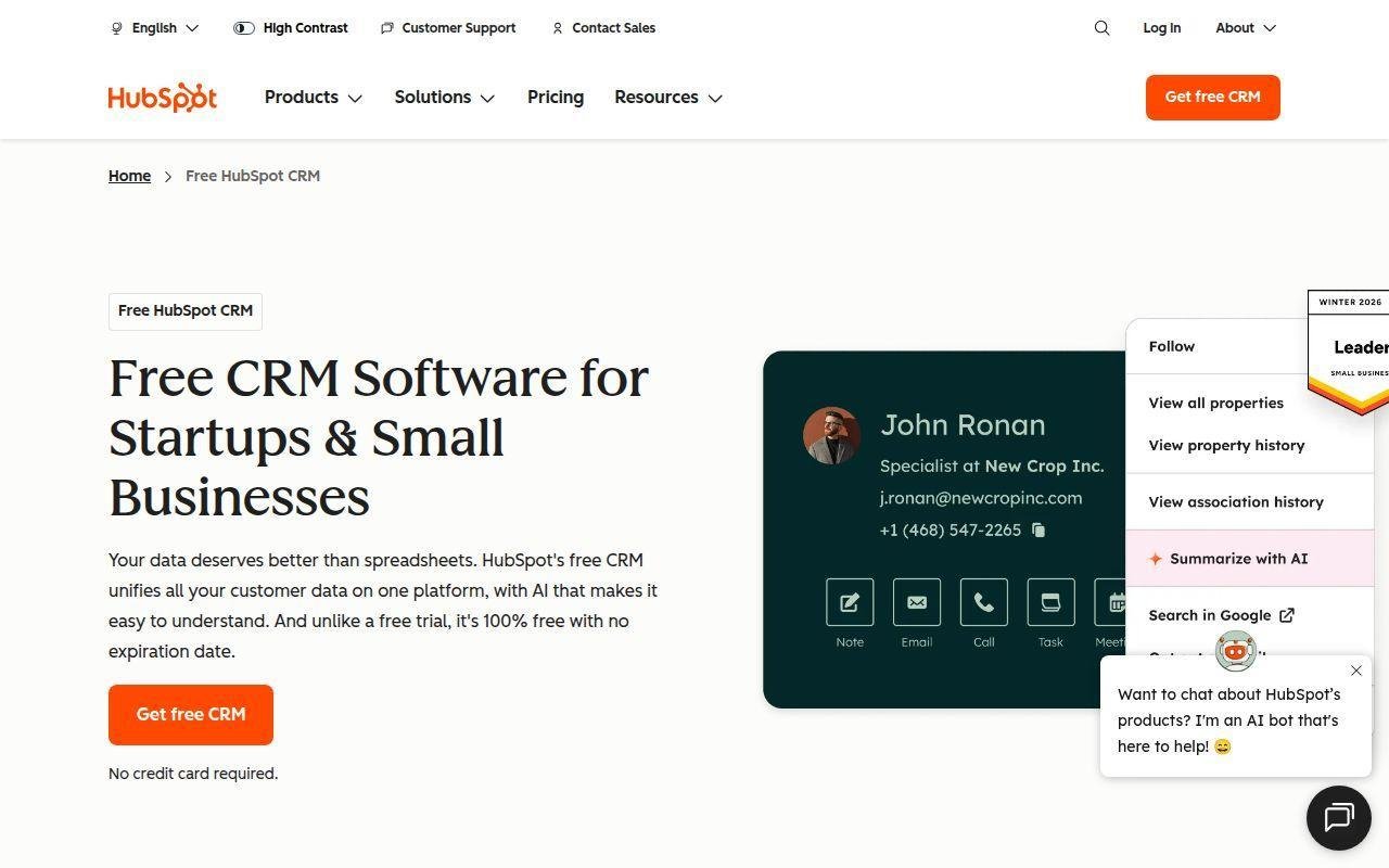 2. HubSpot CRM
