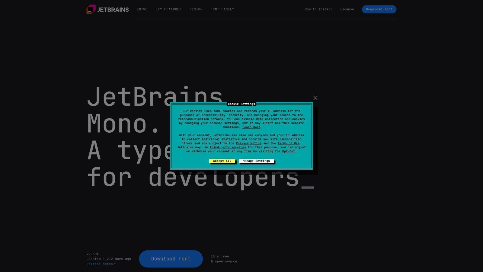 1. JetBrains Mono