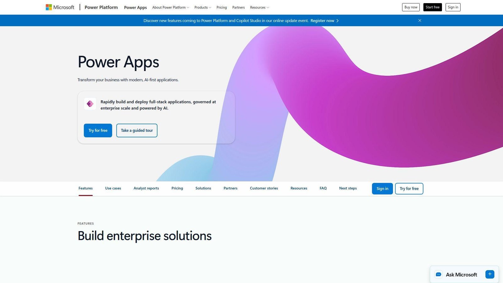 3. Microsoft Power Apps