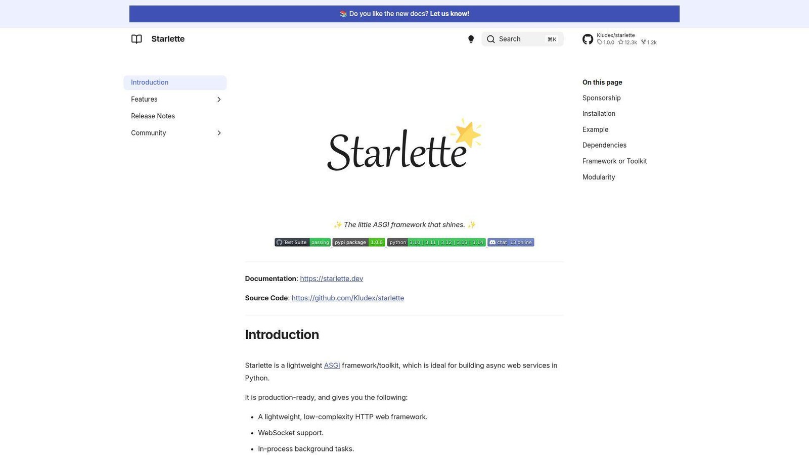 8. Starlette
