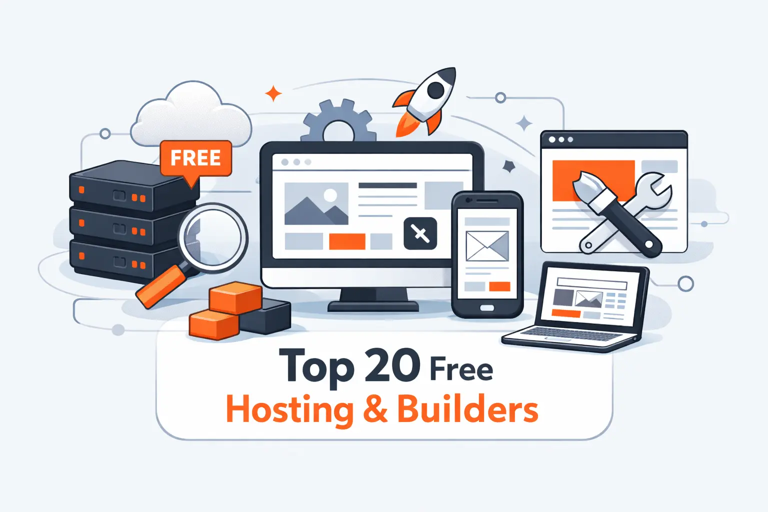 Top 20 Free Website Hosting Providers and Builders for Beginners and Small Businesses