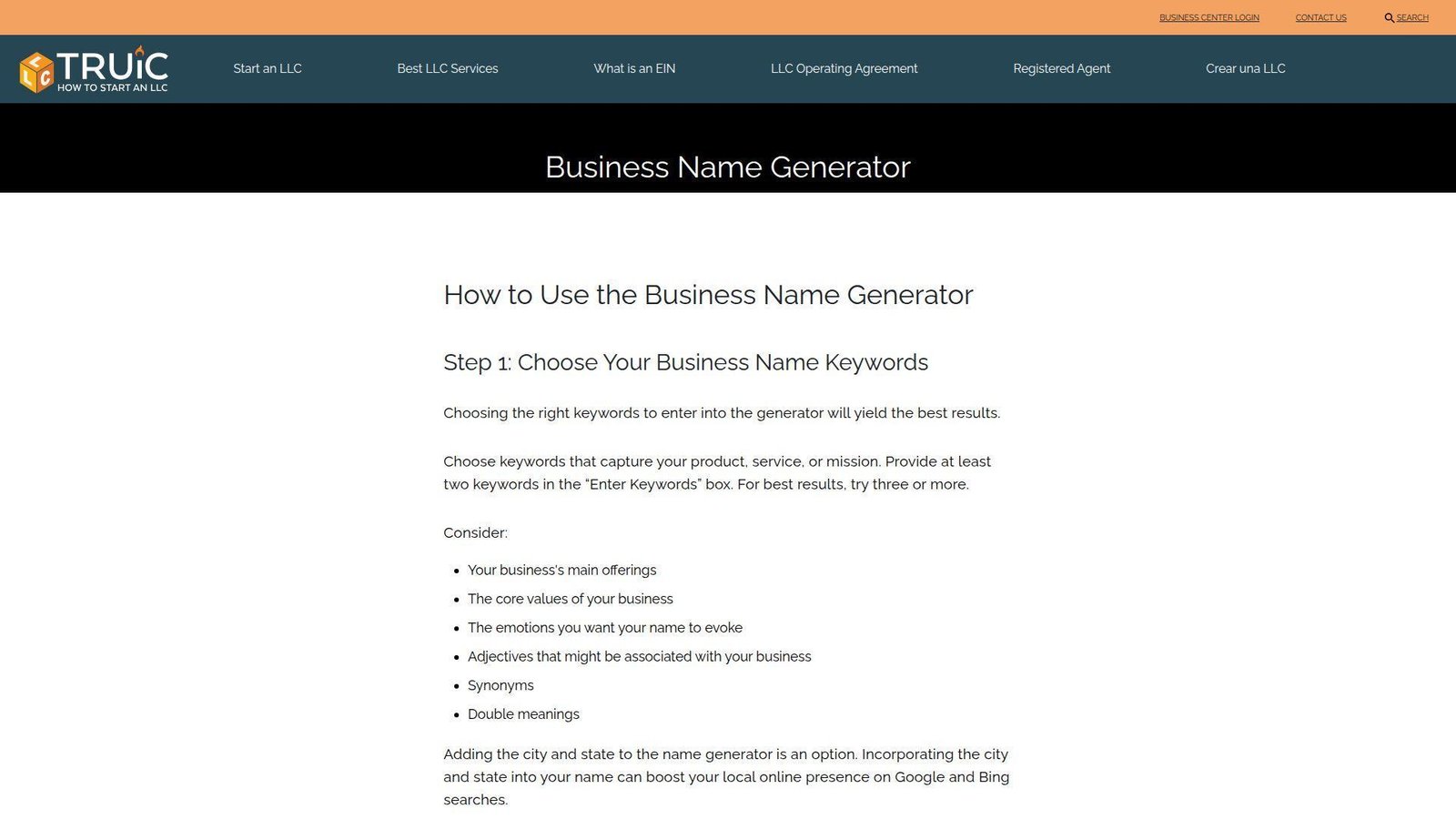 20. TRUiC Business Name Generator