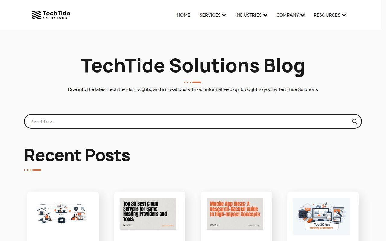 5. TechTide Solutions Blog